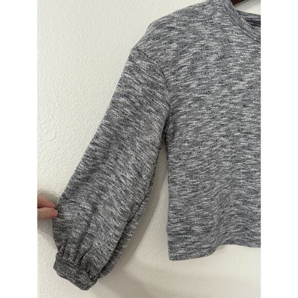 Madewell Textured Crew Neck Sweatshirt Heather Coal Size Small - Picture 7 of 7